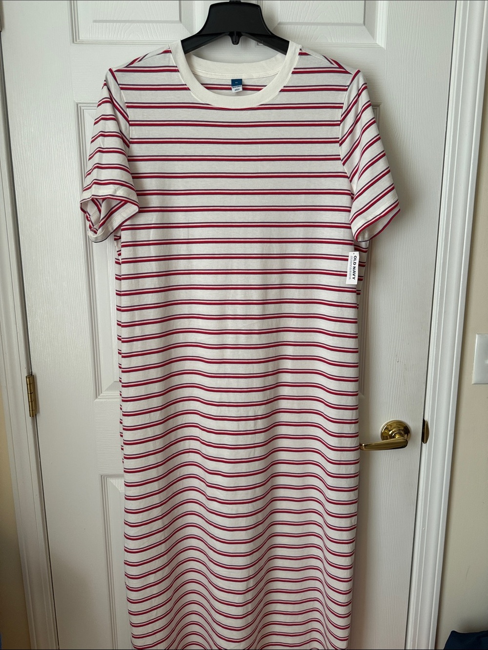 Striped Red, White and Blue T-Shirt Dress NWT